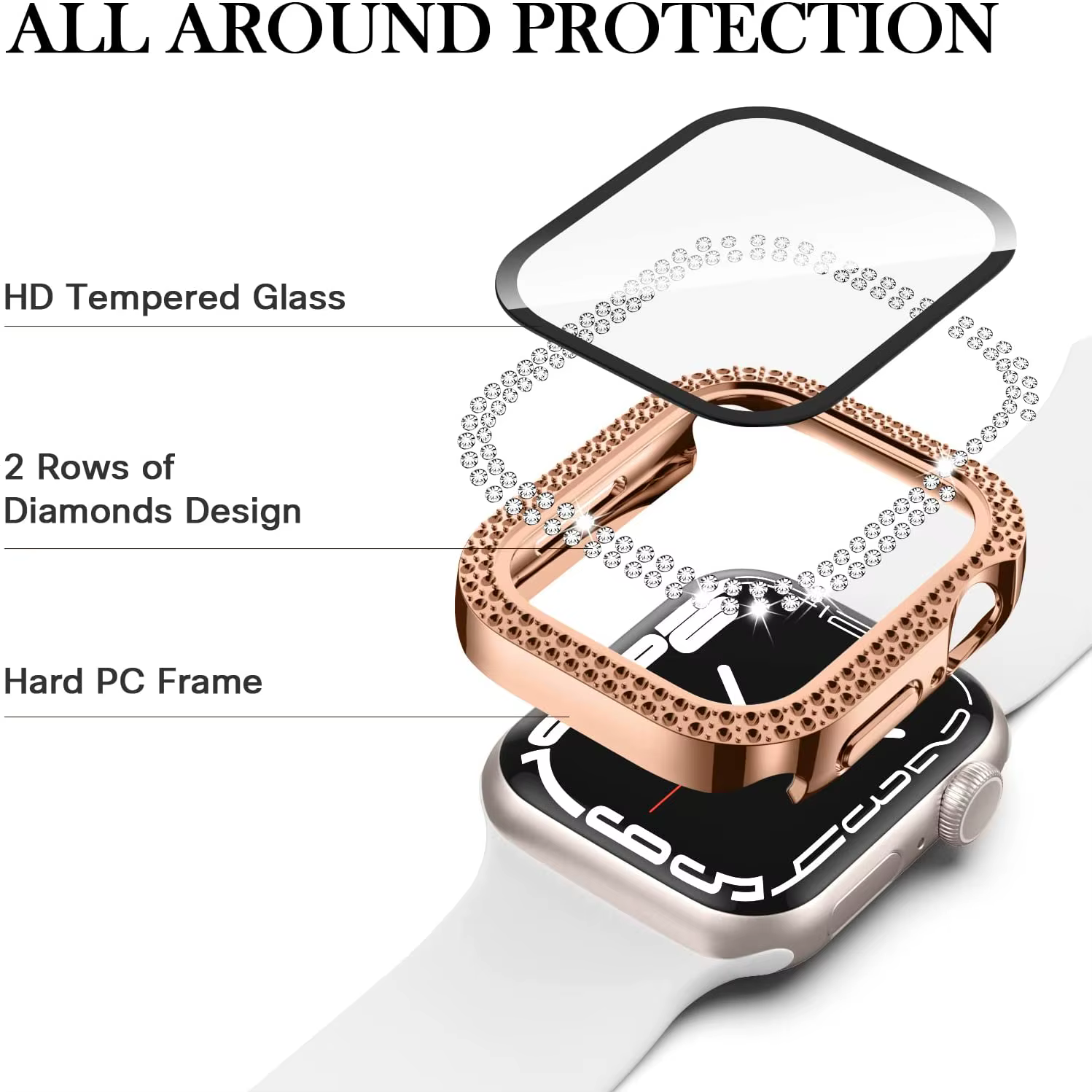 Coque en film diamant et film guatémaltèque pour Apple Watch