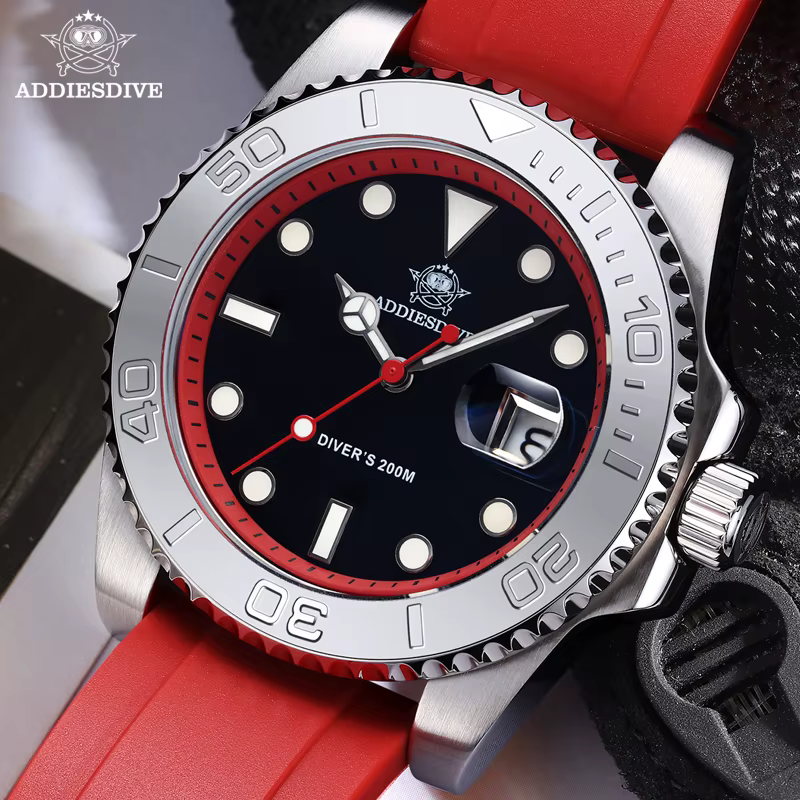 ADDIESDIVE montre à lunette rotative pour hommes 41mm