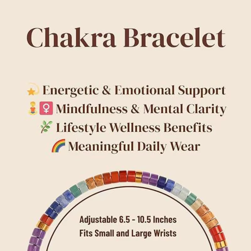 Bracelet 7 chakras, perles rouges, oranges, jaunes, vertes, indigo, violettes, pierres précieuses naturelles, équilibre spirituel pour le yoga et l'entraînement