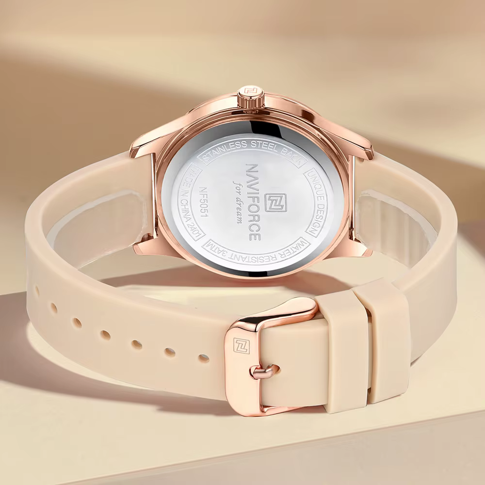 NAVIFORCE femmes montres mode décontracté dames montre à Quartz étanche lumineux Simple en cuir luxe