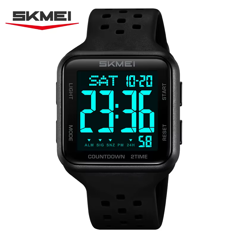 SKMEI 2440 hommes montre antichoc étanche compte à rebours homme montre-bracelet militaire réveil 1858 Reloj Hombre livraison gratuite montres