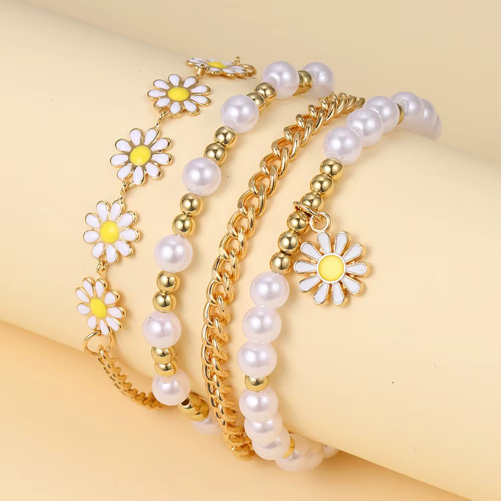 Mn-Ensemble de bracelets rétro Pearl Destroy Andrand pour dames, style bohème, breloque élégante, accessoires de bijoux, fête