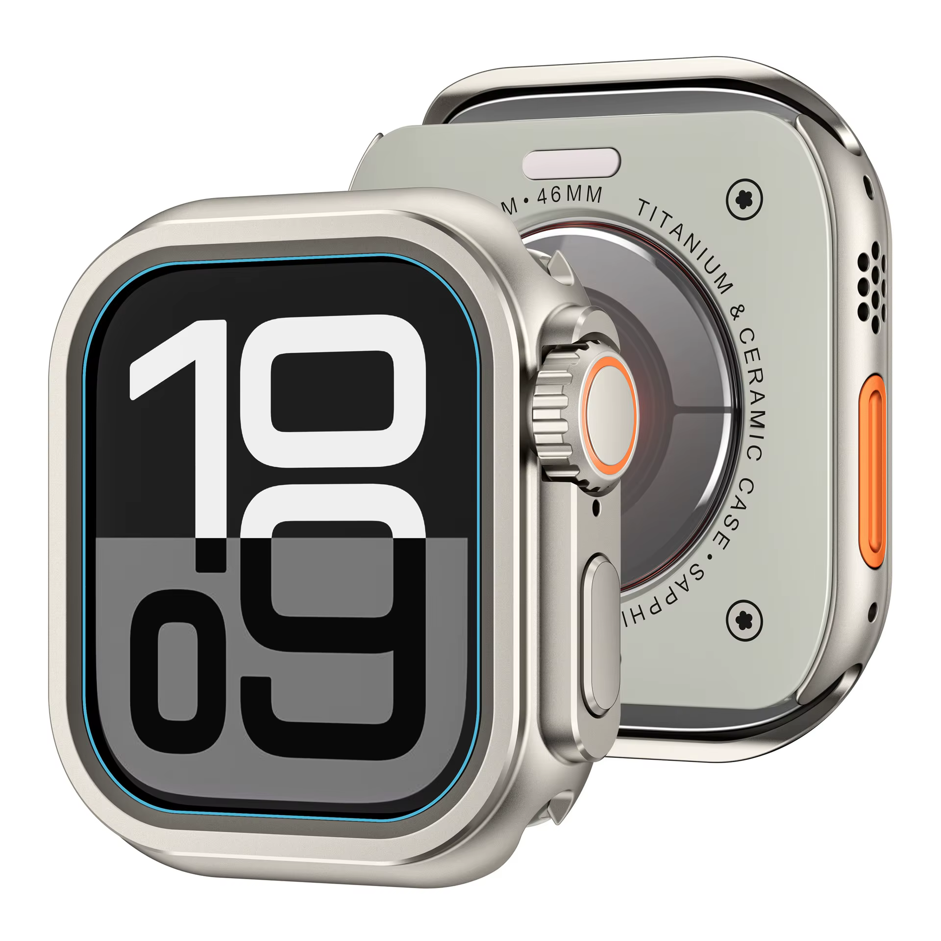 Étui de protection en alliage métallique pour Apple Watch 11 10 46 mm