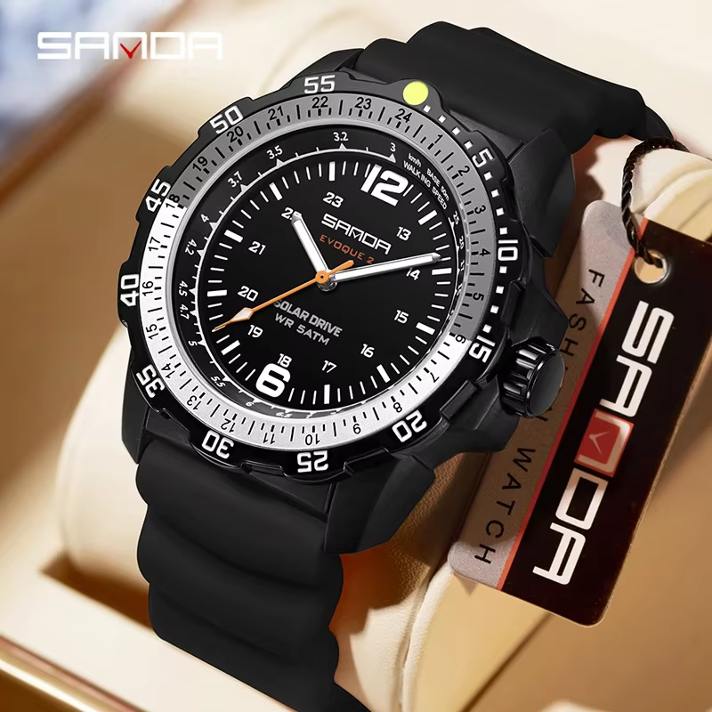 Montre solaire de luxe pour homme SANDA