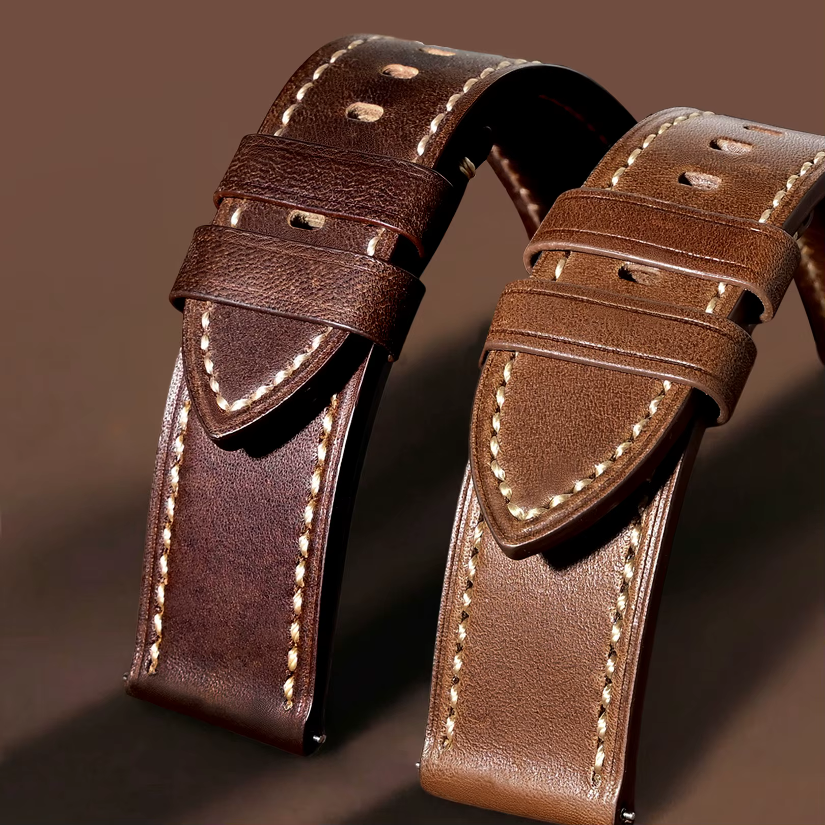 Bracelet de montre en cuir véritable pour Panerai