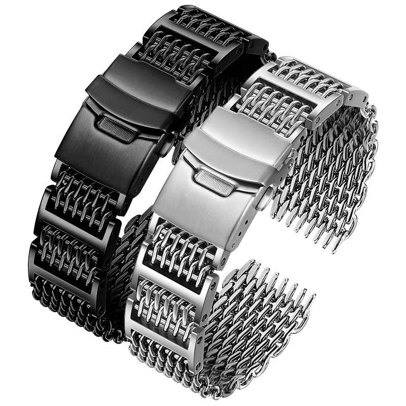 Bracelet Shlavabo Mesh Milan en acier inoxydable