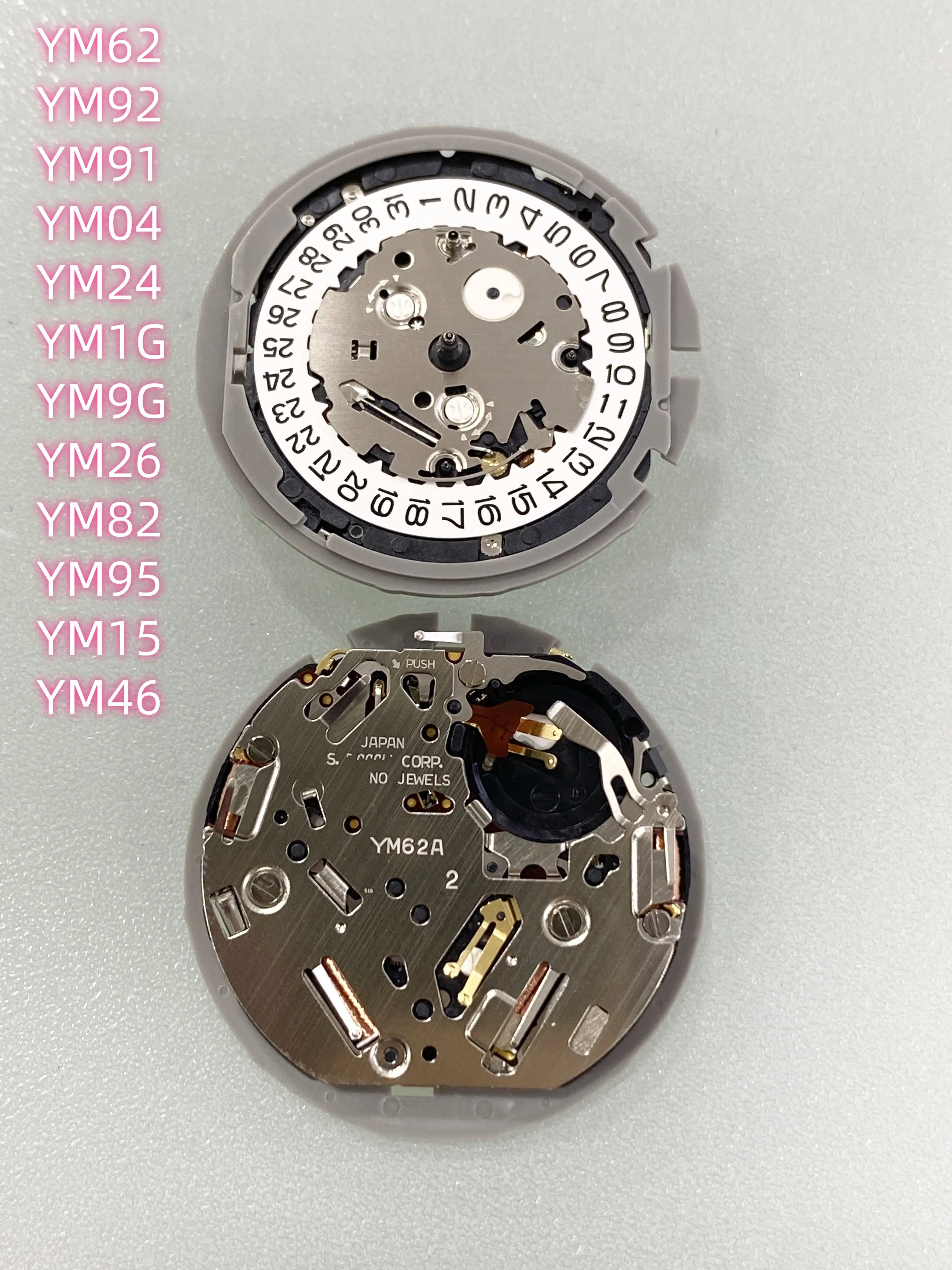 Montre mouvement à quartz original japonais YM26 YM82 YM04 YM95 YM1G YM62 YM92 YM9G YM15 YM46 YM12 YM24 YM91