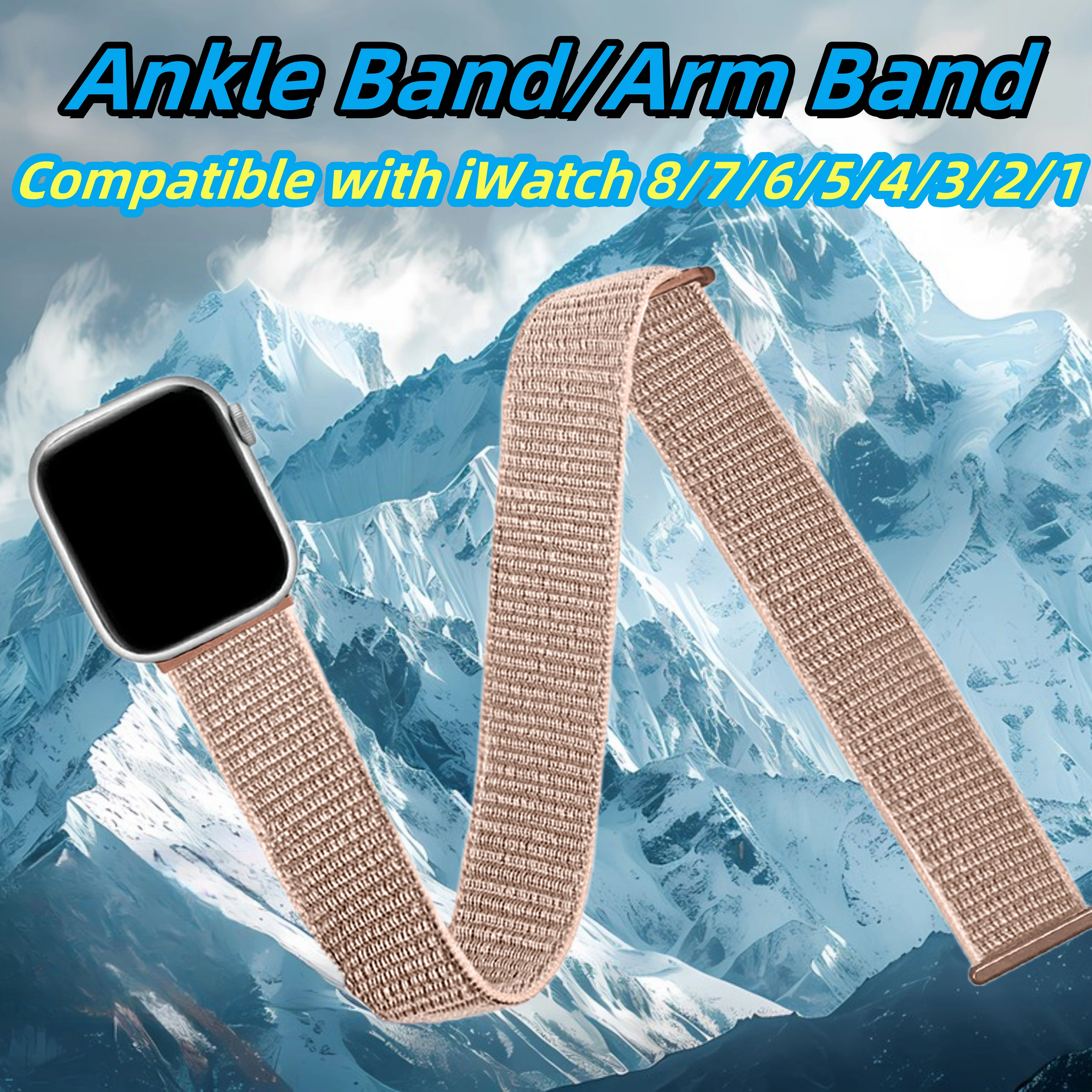 Velcro élastique pour brassards athlétiques pour iWatch 49mm 45mm 44mm 42mm 41mm 40mm 38mm