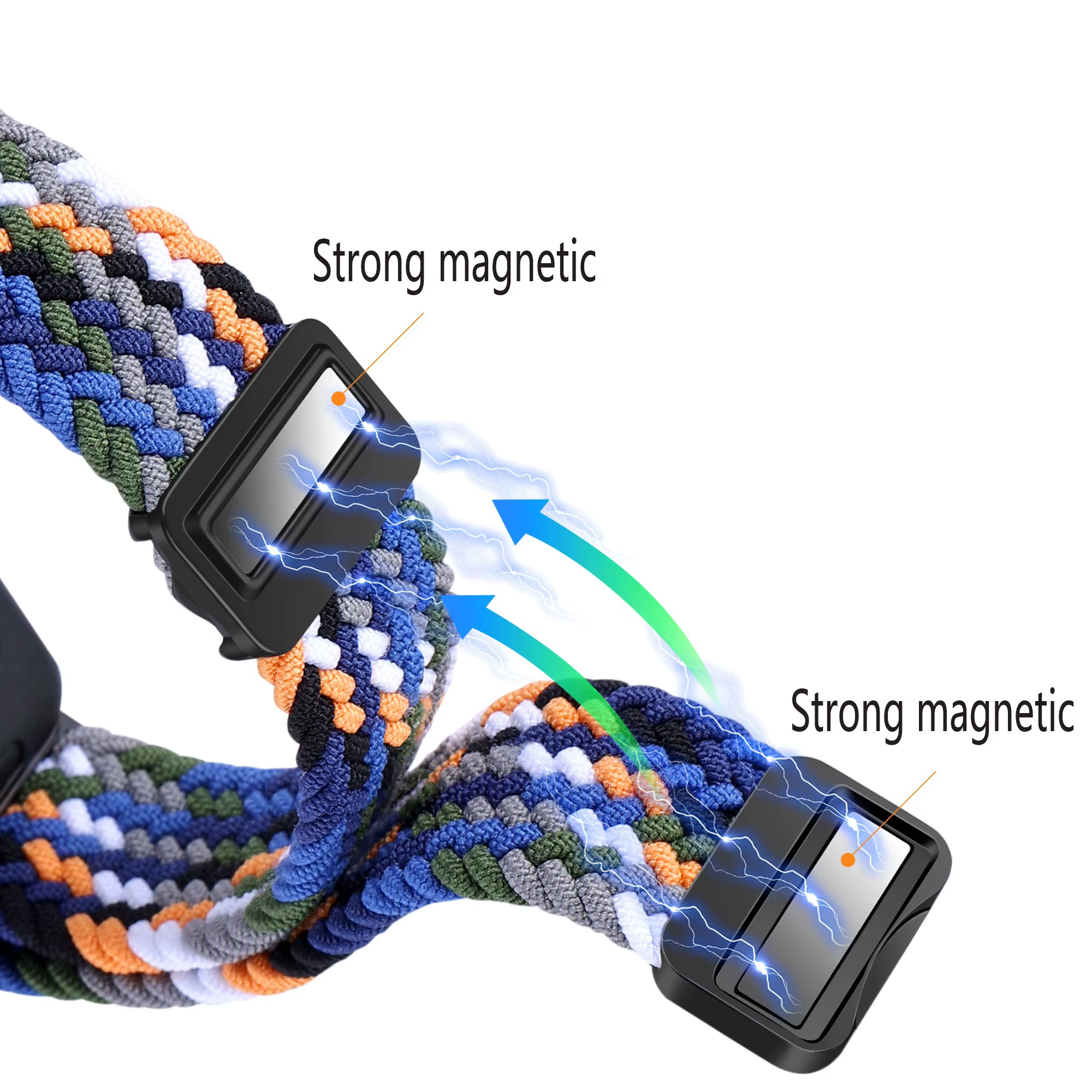 Boucle tressée magnétique pour Huawei Band 10 9 8