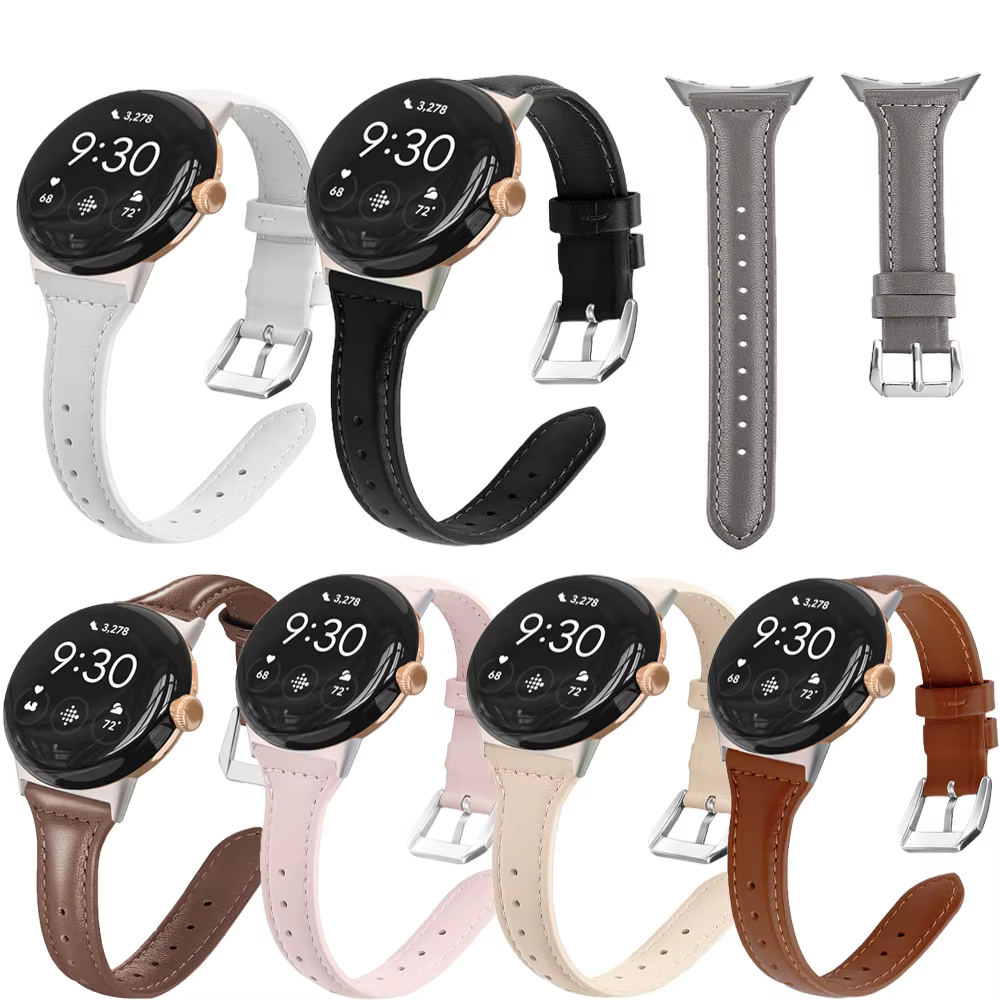 Bracelets en cuir pour Google Pixel montre femmes hommes bracelet