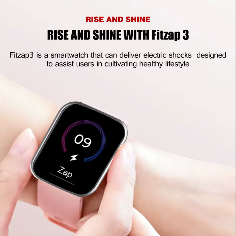 Fitzap3 réveil de choc rt montre d'alarme de choc électrique réveil fort auto-discipline impulsion précoce Anti-Fatigue