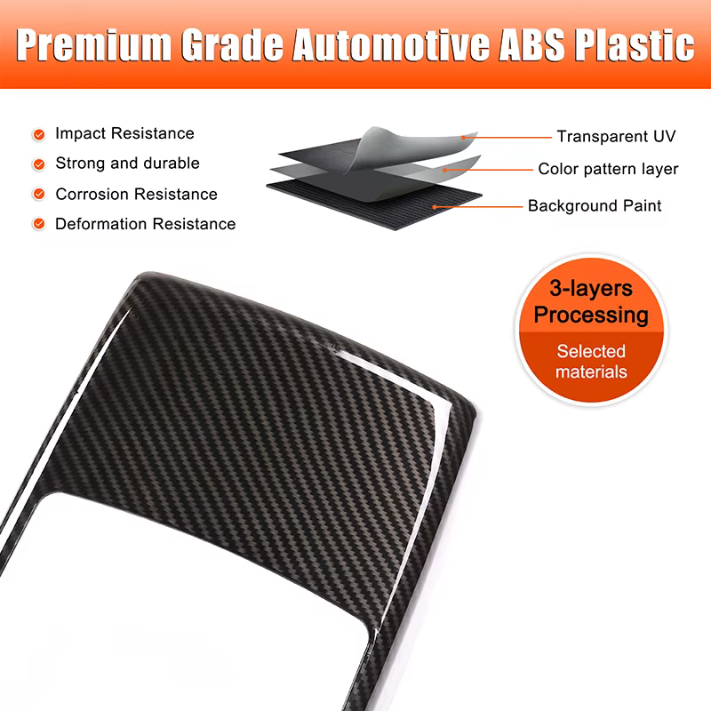 Pour Mercedes Benz classe A W177 V177 A180 A200 19-21 accessoires intérieurs style de voiture pièce de Console centrale garniture de Refit en Fiber de carbone