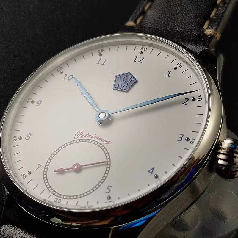 Montre mécanique manuelle broche bleue rôtie mouette ST3621 Jones épée Vintage affaires hommes étanche