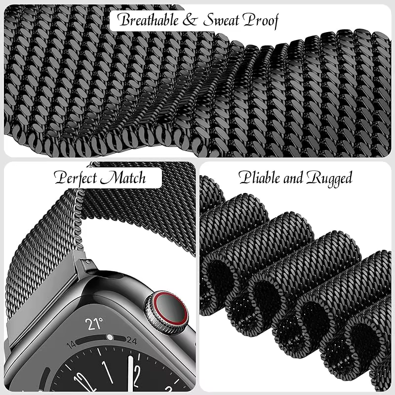 Bracelet milanais pour Apple Watch Ultra 3 2 49mm 45mm 46mm 44 40 42 41 38mm
