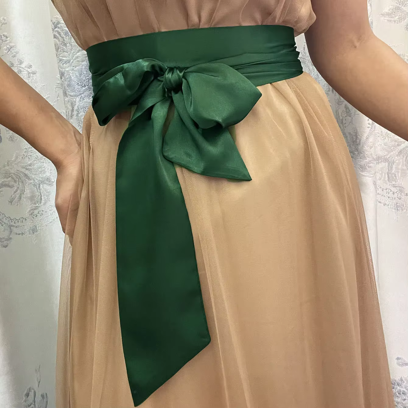 Ceinture Corset large avec nœud en ruban de Satin, 9.5x250cm, vin blanc rouge noir rose jaune marine, ceinture à nœud papillon pour femmes et filles