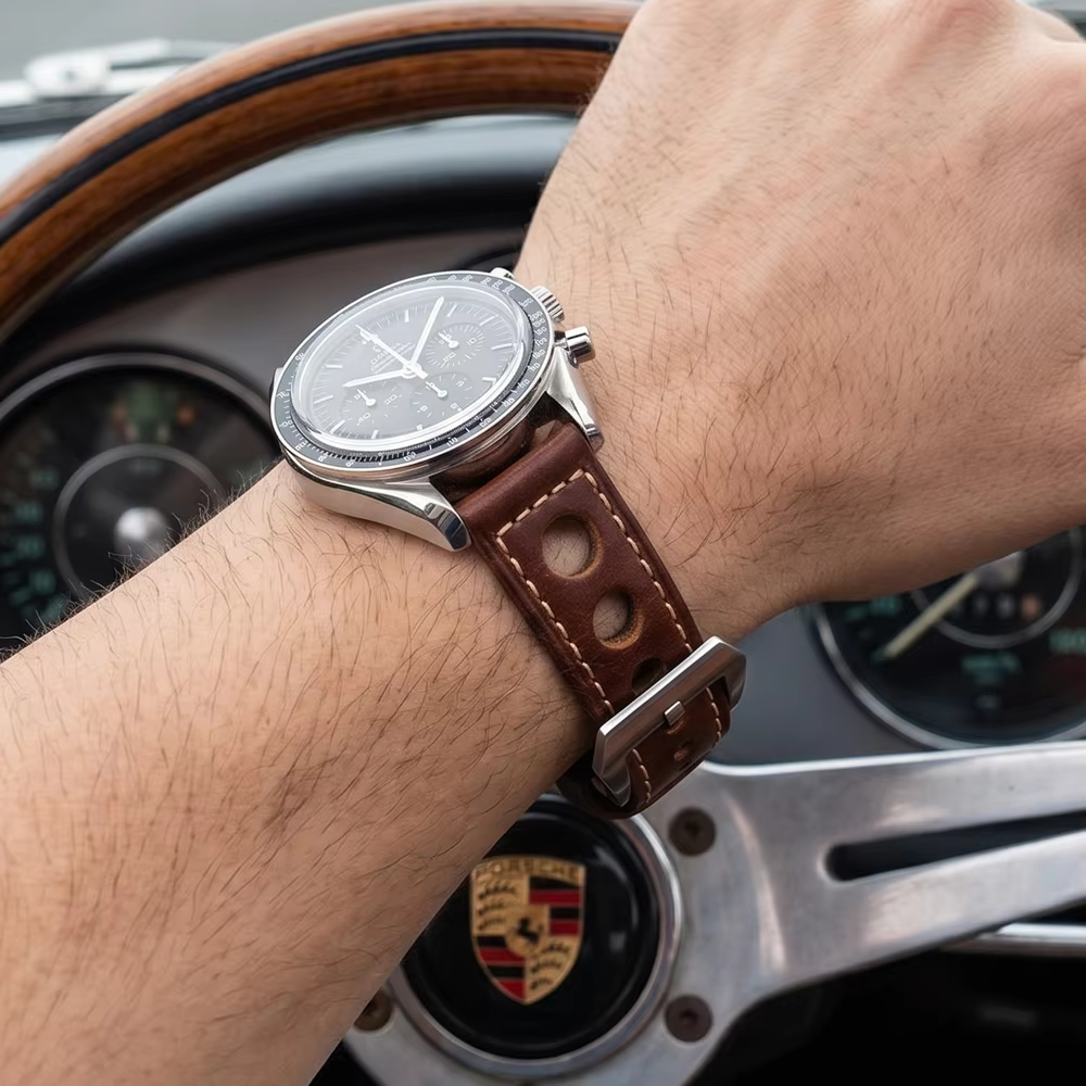 Bracelet de montre en cuir de vache
