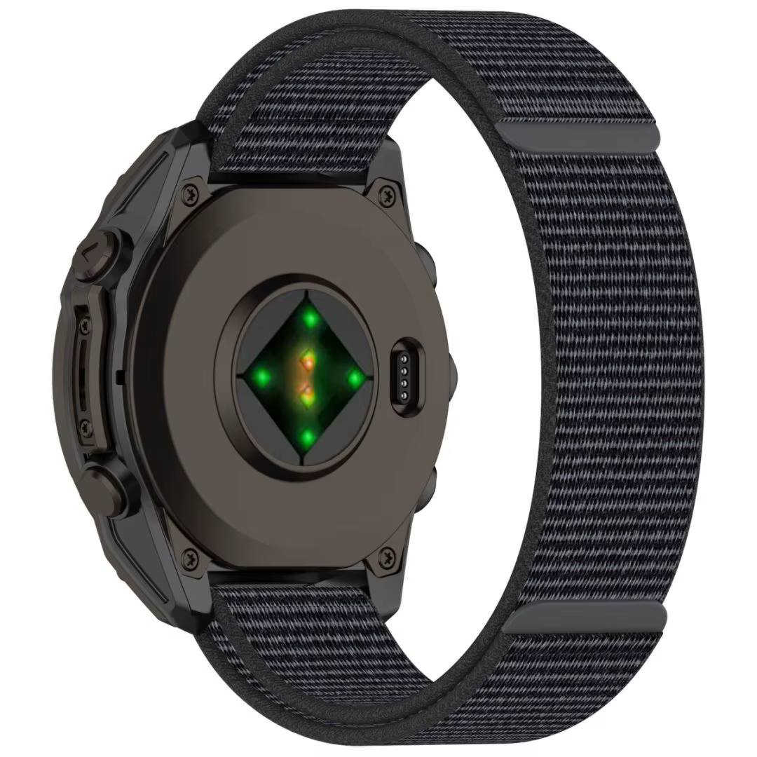 Bracelet en nylon respirant avec fermeture Velcro pour Garmin Forerunner 935 945 955 965 745 Fenix 8 7 6 5 7X 6X 5S 6S 7S Instinct 2 2S 2X