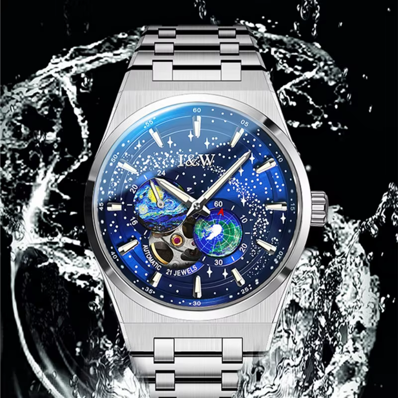 Relogio Masculino carnaval mode montre mécanique pour hommes marque de luxe automatique montre-bracelet 50M étanche 2025 Reloj Hombre