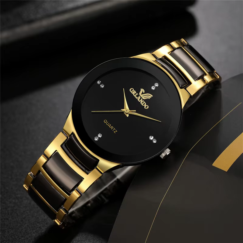 Montre de luxe en acier au tungstène pour hommes