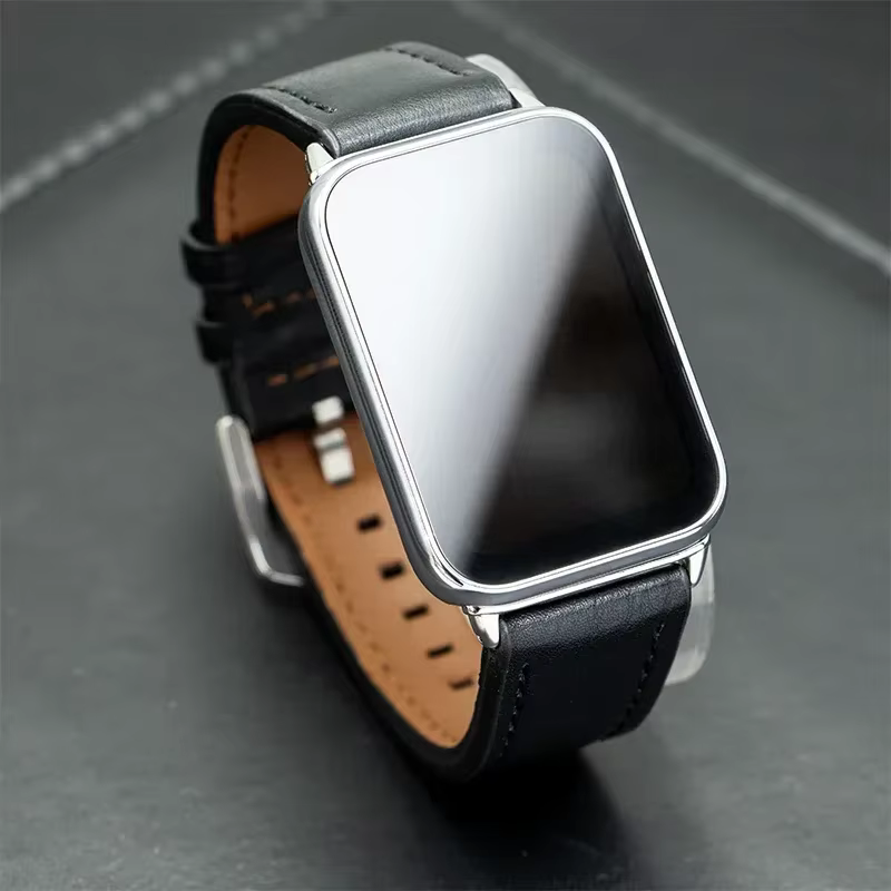 Bracelet de remplacement en cuir avec interface métallique pour montre connectée Xiaomi Redmi Watch 6 5 4