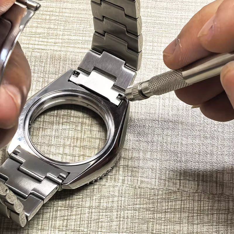 Fourche de réparation de montre en acier à double extrémité