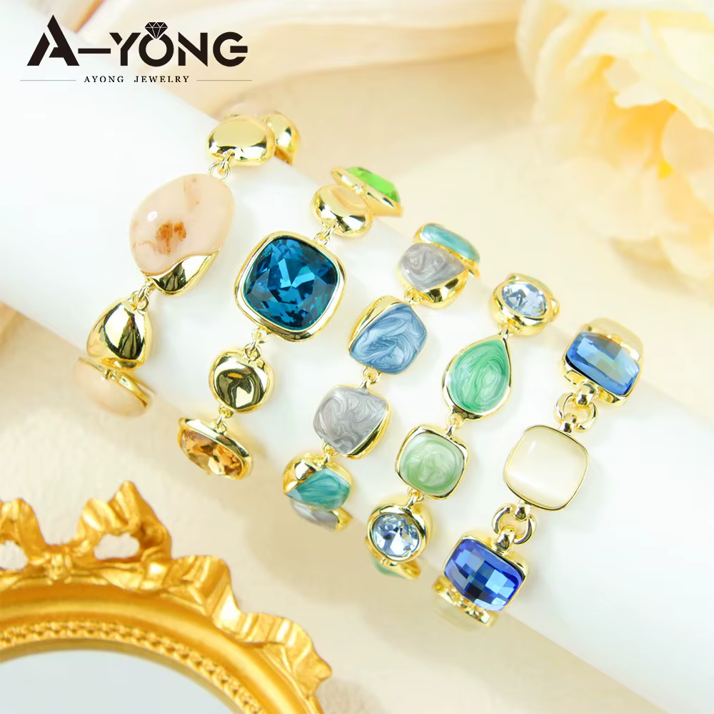 Bracelet de luxe en cristal italien