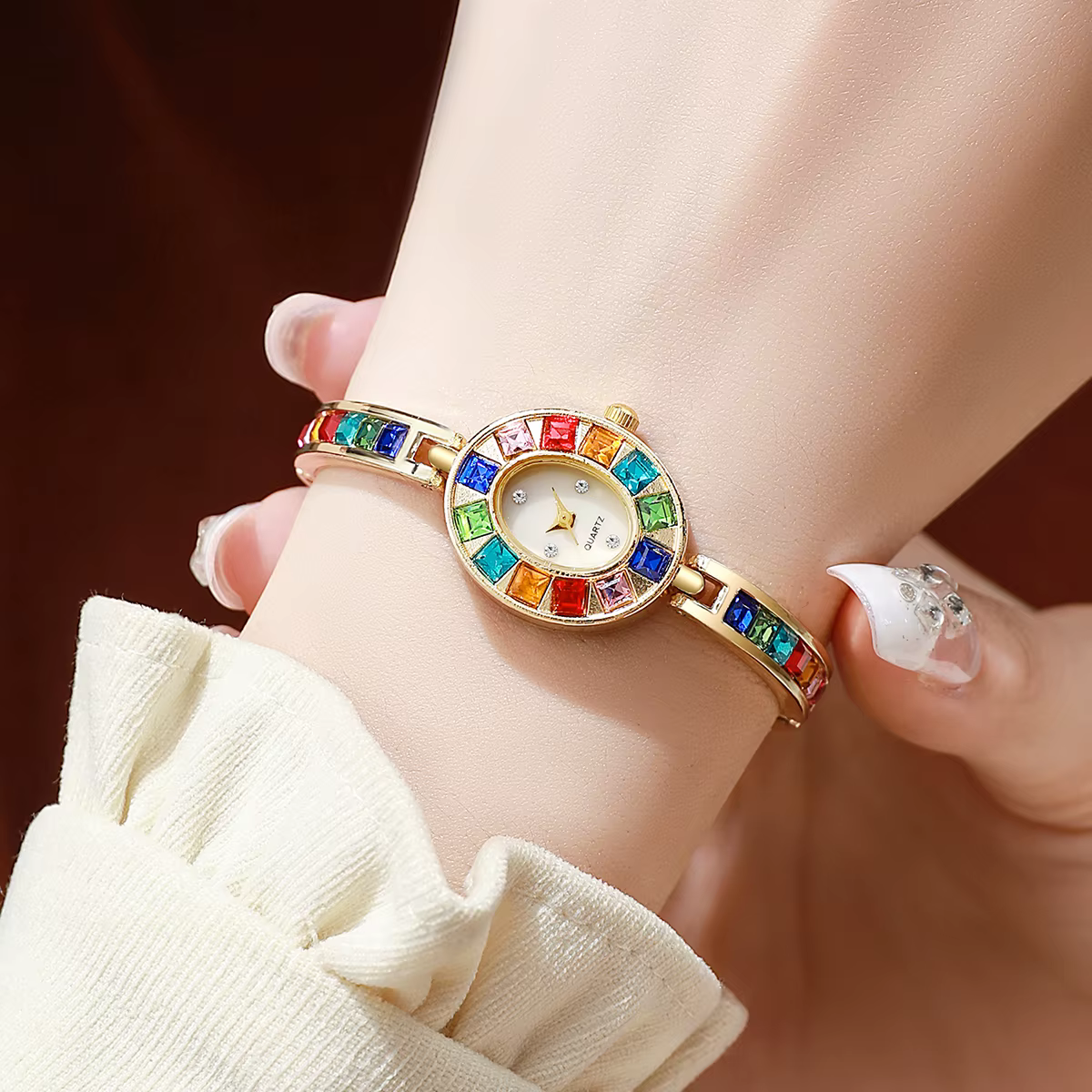 Montres de luxe en strass pour femmes