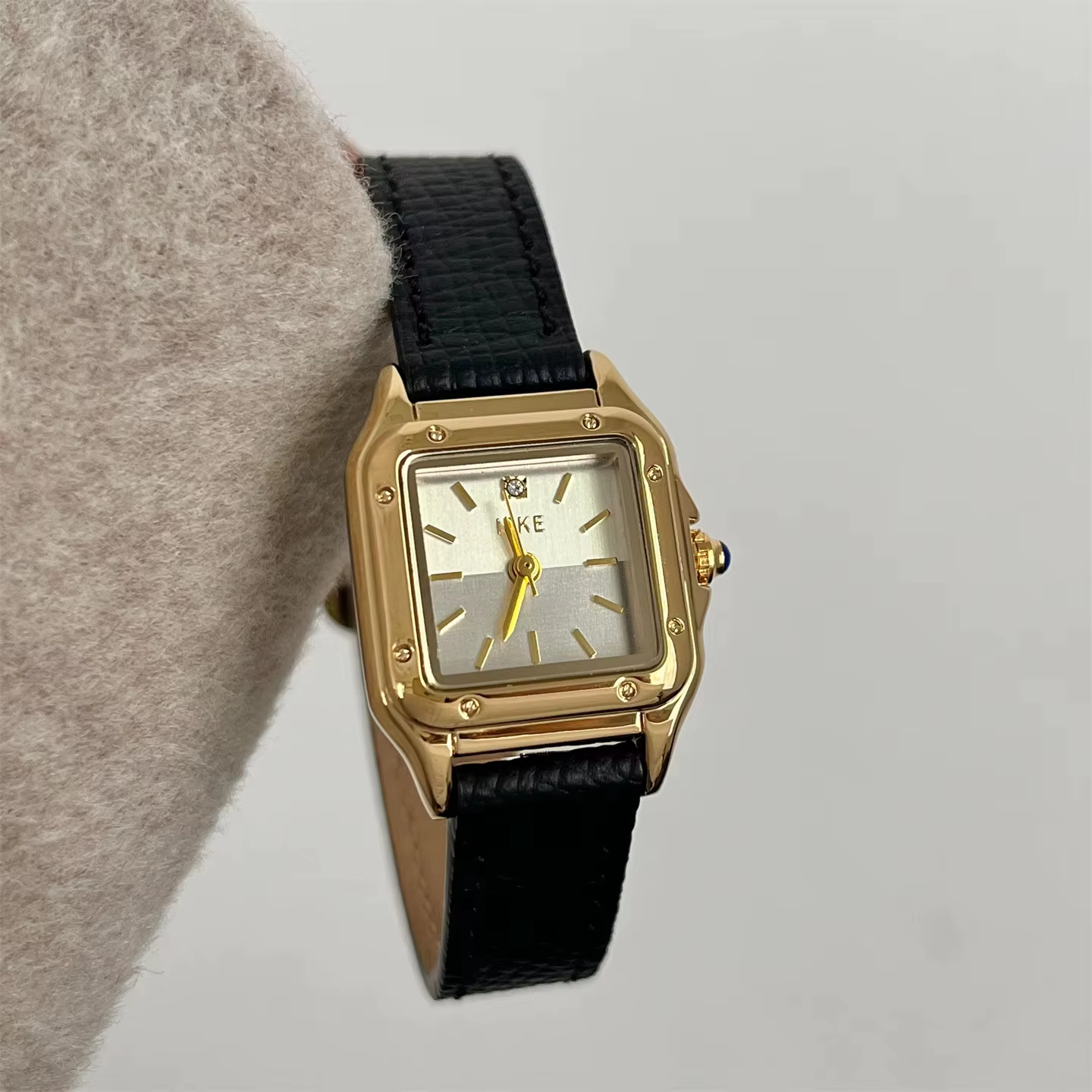 Femmes montre à Quartz Vintage or carré Orologio Reloj Mujer filles horloge dames mode Simple gris bracelet en cuir nouvelle montre-bracelet
