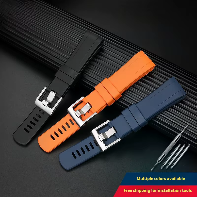 Bracelet en caoutchouc de silicone bleu pour la série SEIKO PROSPEX SRPA21J1 SRPE99K1 SRP777J SRPC91J1