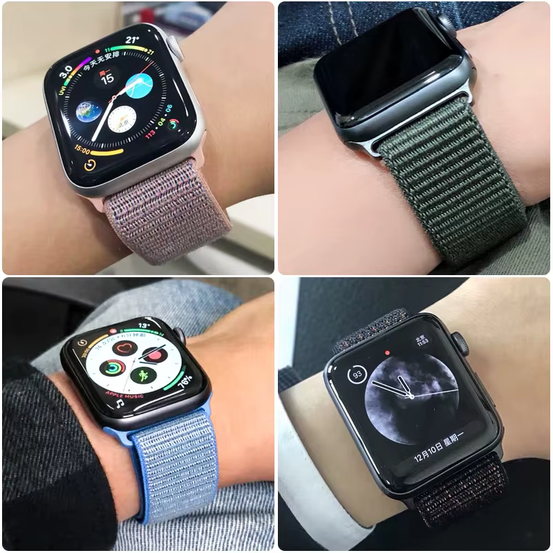 Bracelet à boucle en Nylon pour bracelets de montre Apple 46mm 44mm 45mm 40mm 41mm 42mm