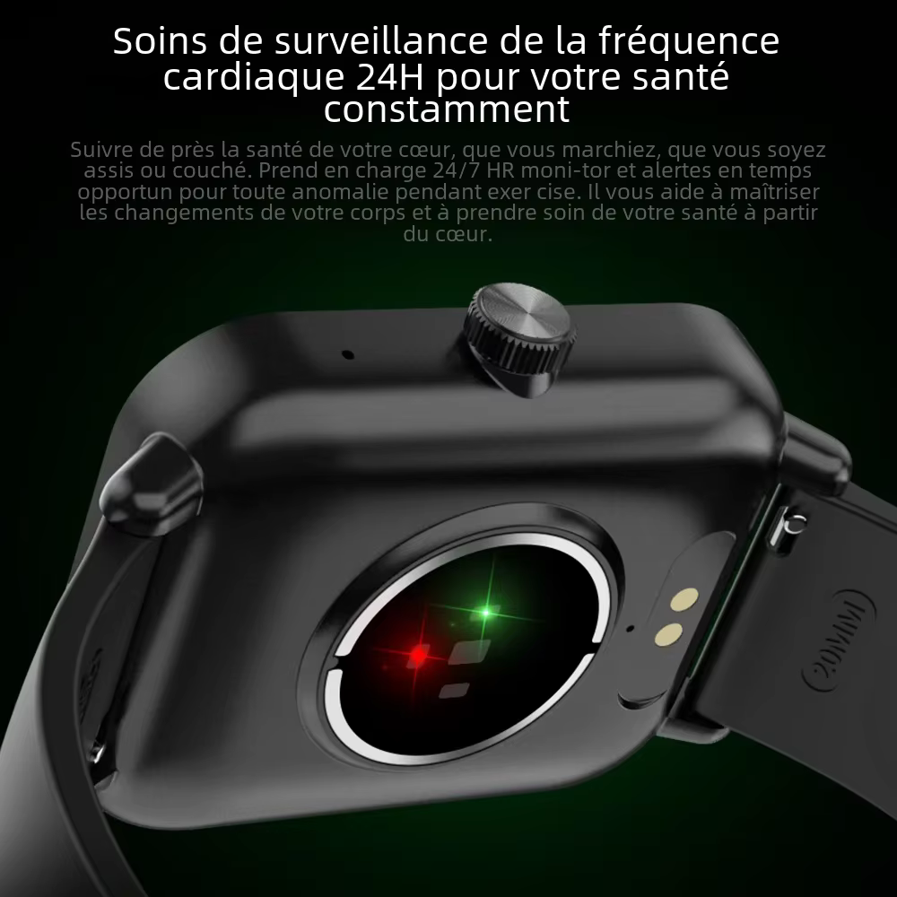 COLMI P81 appel vocal montre intelligente Ultra 1.9 pouces écran 24H moniteur de santé plus de 100 Modes sportifs