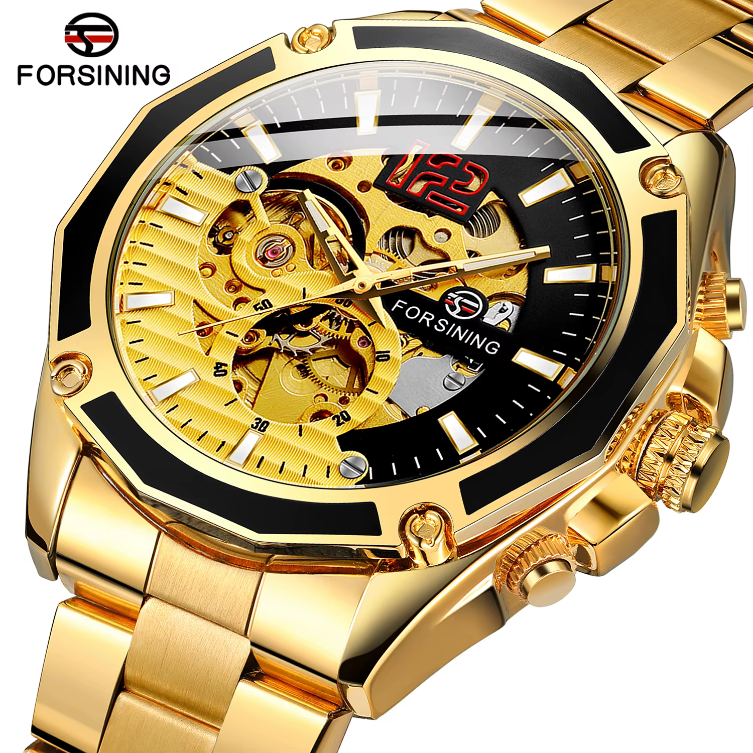 Forsining – montre mécanique automatique classique et décontractée pour hommes