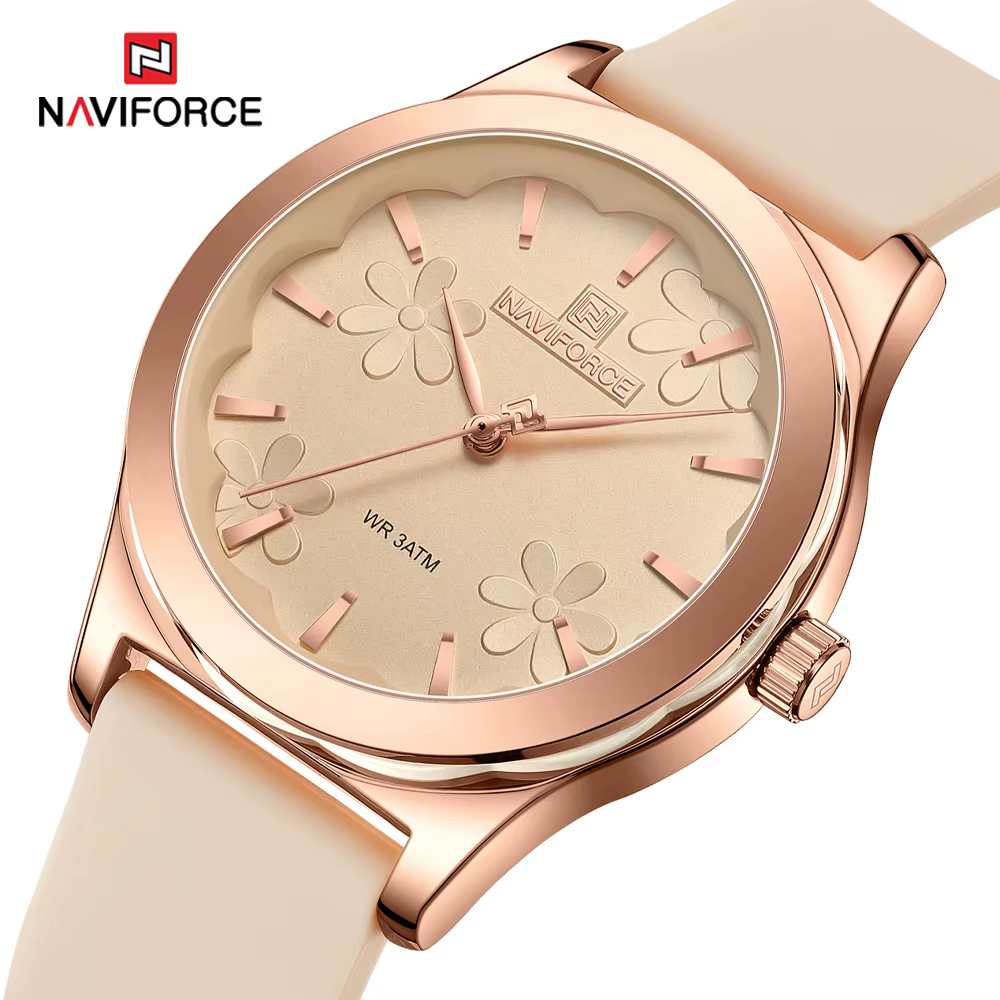 NAVIFORCE femmes montres mode décontracté dames montre à Quartz étanche lumineux Simple en cuir luxe