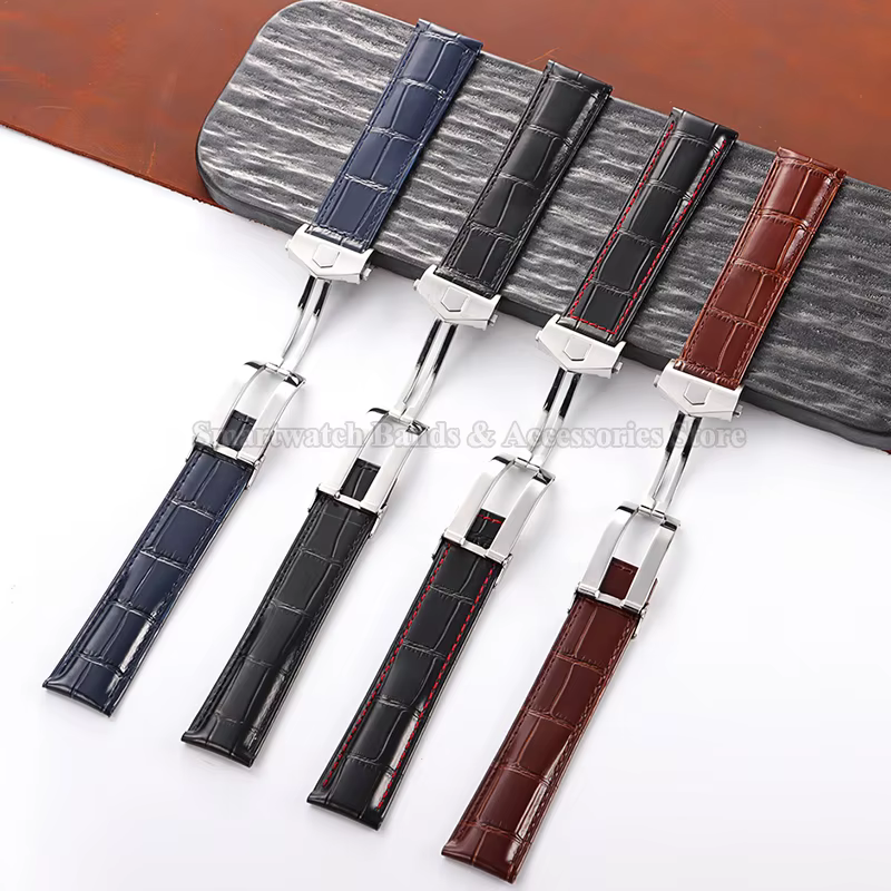 Bracelet de montre en cuir de vache pour Tag Heuer