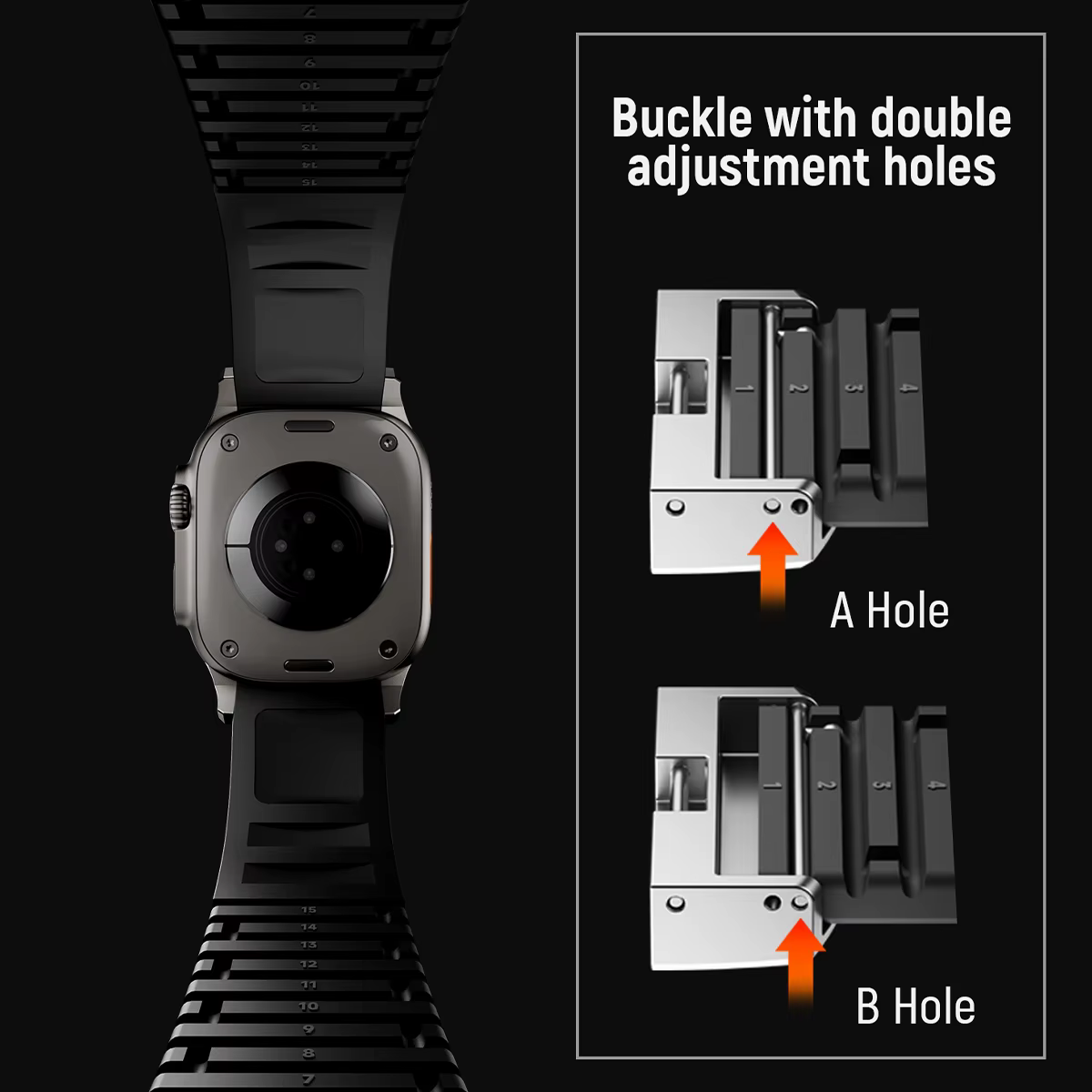 Bracelet de sport en Silicone pour Apple Watch Ultra 2