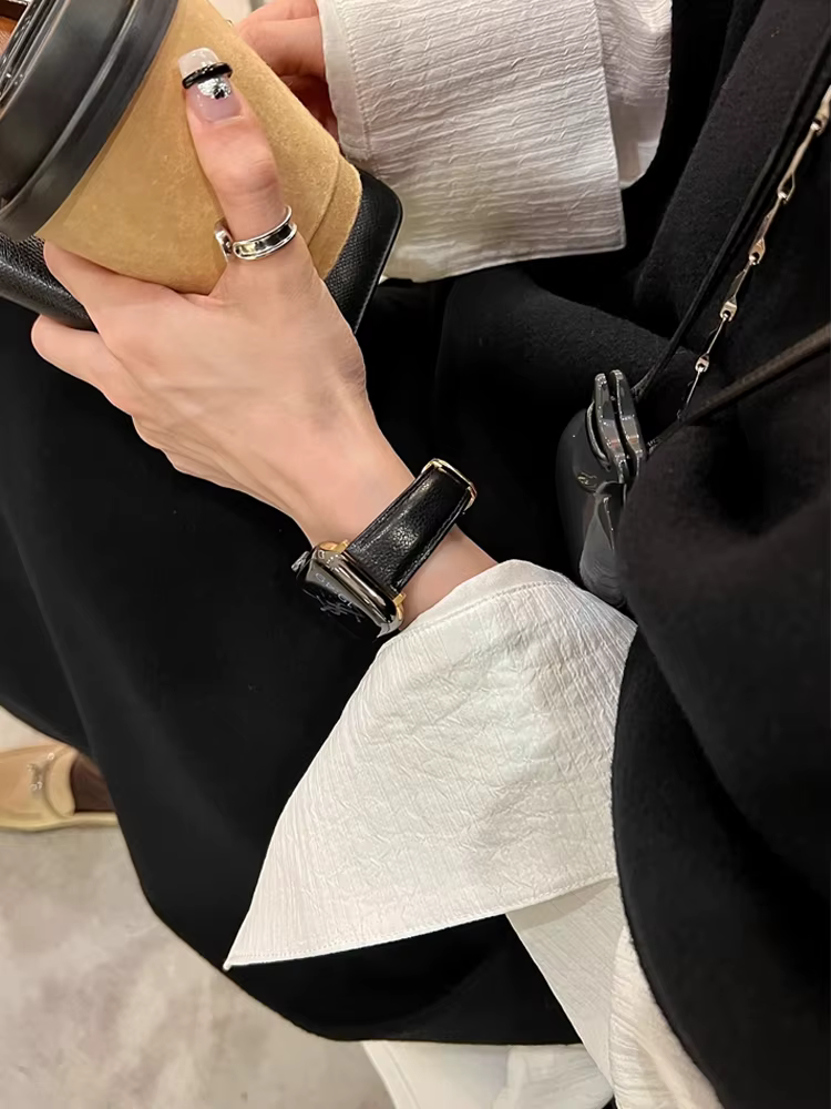 Bracelet de luxe en cuir véritable pour Apple Watch Ultra 10 9 8 7 6 5 4