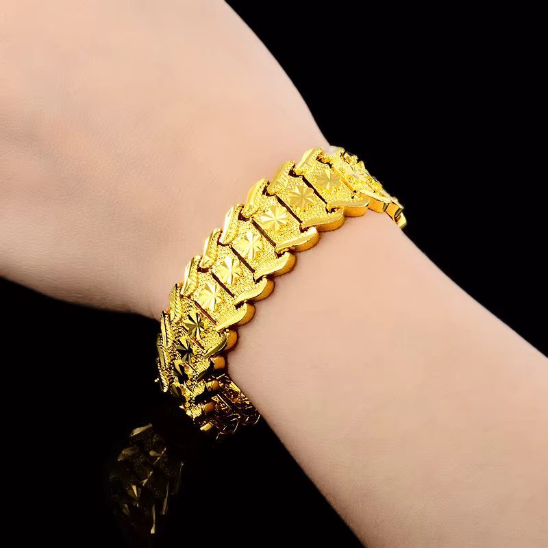 Bracelet Noble Original en argent sterling 925, couleur or 18 carats, joli bracelet pour femmes et hommes, bijoux de créateur de mode, pour fête et mariage