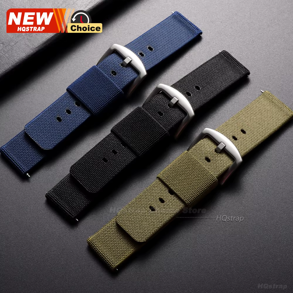 Nouveau bracelet de montre en nylon élastique tissé, 18mm 20mm 22mm, universel, à libération rapide, pour montre militaire, bracelet pour femmes et hommes