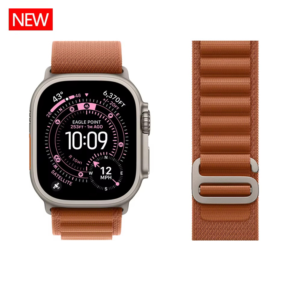 Bracelet à boucle alpine pour Apple Watch Ultra 3 bandes 49mm