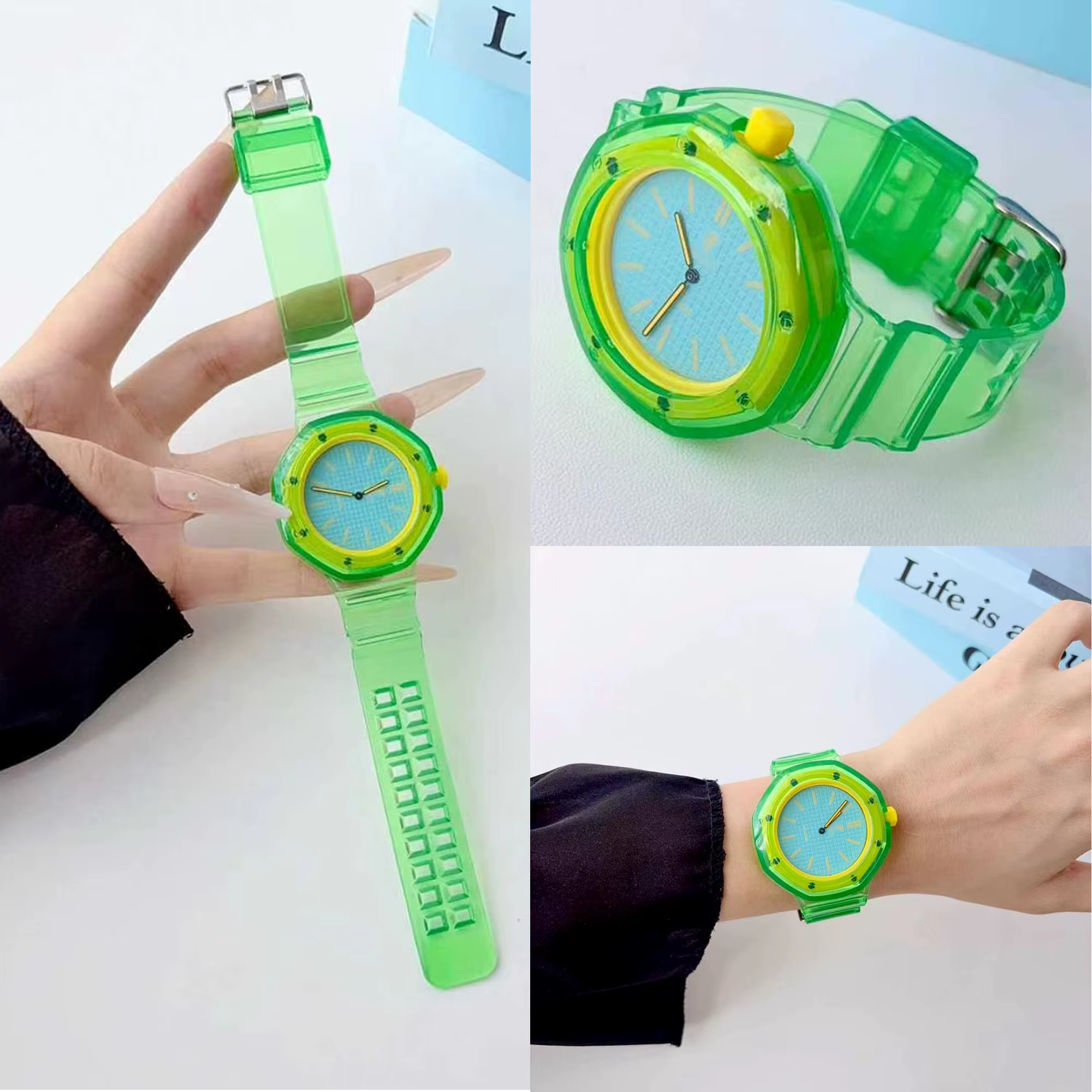 Bracelet de montre transparent pour Swatch x AP Royal Pop