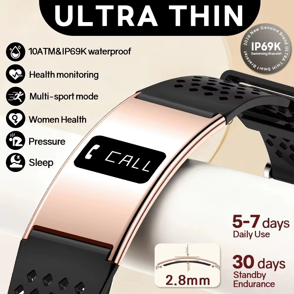 Bracelet intelligent ultra-fin pour femmes et hommes