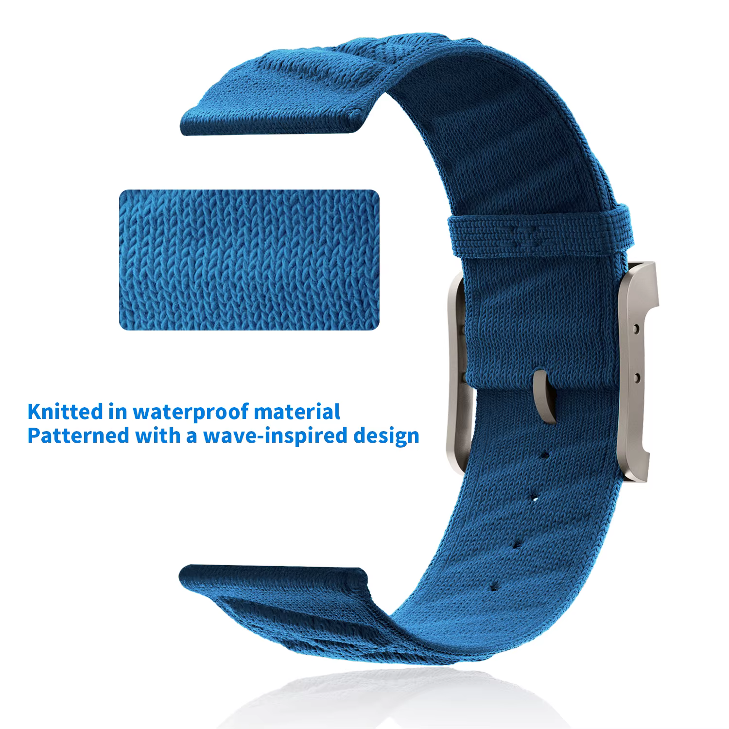 Kebitt En Mer Bleu Nuit bracelet Iwatch à tour unique pour Apple Watch Ultra2 10 9 8 7 6