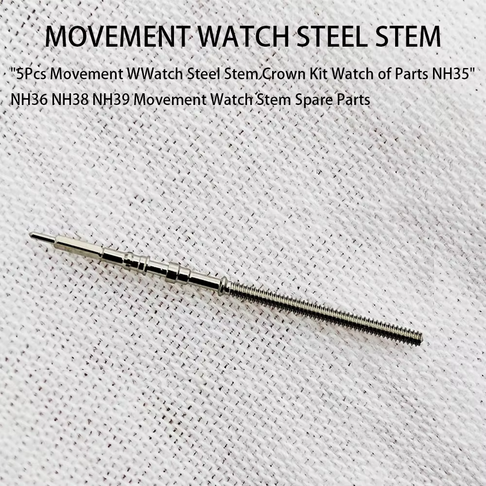 Kit de couronne de tige en acier pour montre