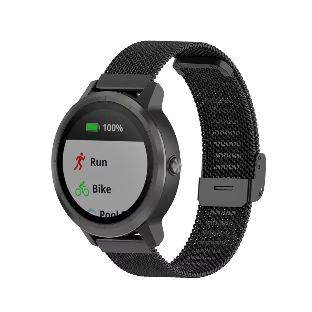 Bracelet de poignet en métal pour Garmin Forerunner 165 265 255 255S 265S 55 Venu 3S 3 2S 2 Plus Vivoactive 5 4 4S