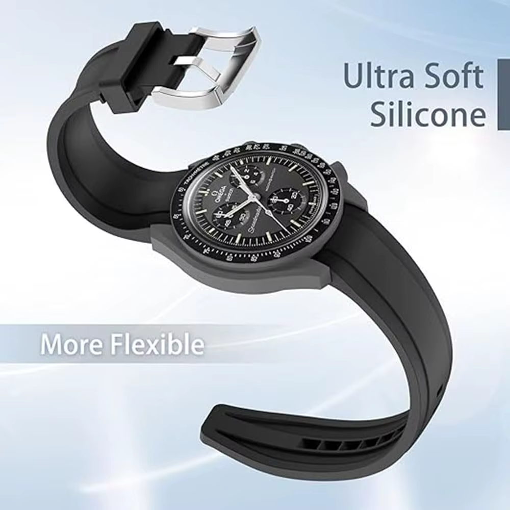 Bracelet pour Omega X Swatch Moonswatch Speedmaster 20mm 22mm extrémité incurvée universelle