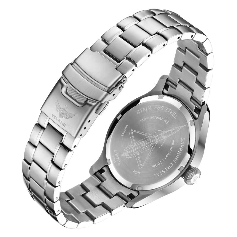 Yelang-Montre à Quartz Minimaliste pour Homme d'Affaires, H3, T100, 42mm, VL48, Mouvement Professionnel, Étanche, 2024 m, V1023, Nouveau, 100