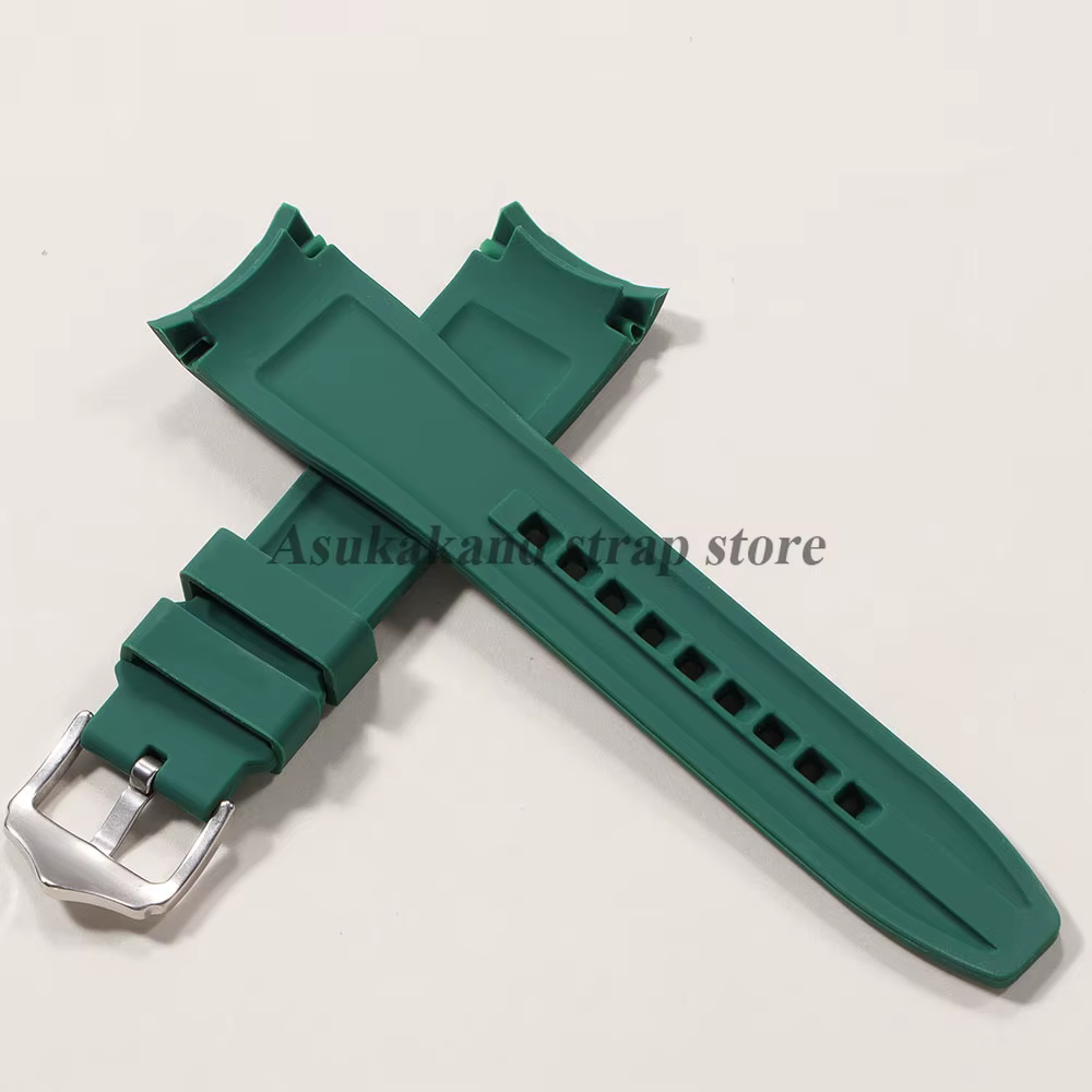 Bracelet en caoutchouc extrémité incurvée