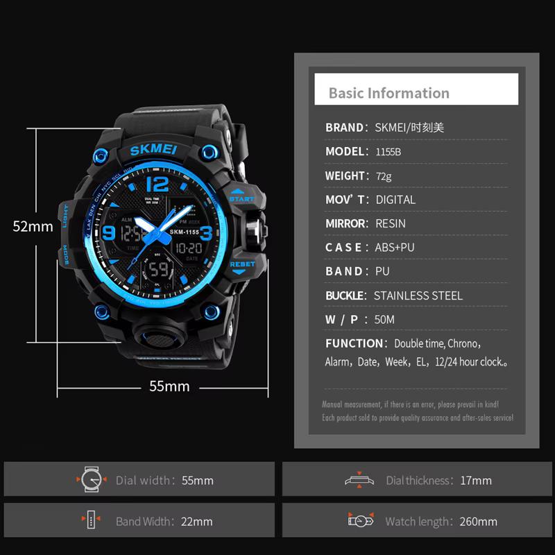 SKMEI Mode Sport Électronique Montres Pour Hommes Antichoc Étanche Numérique