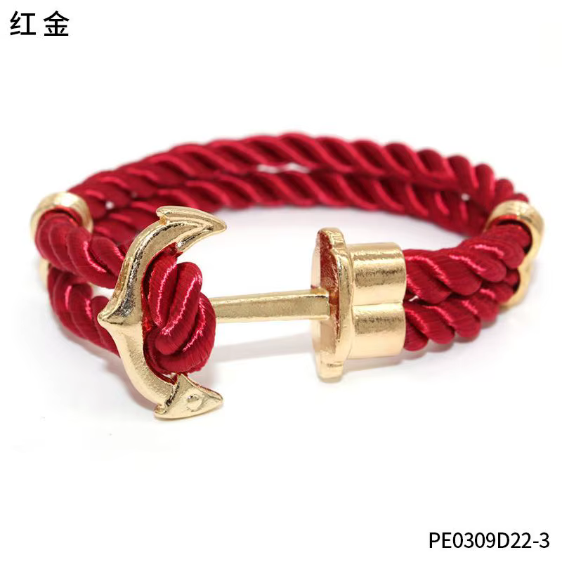 Bracelet tressé avec ancre nautique et ensemble de pendentifs tendance – Bijoux décontractés pour hommes pour un usage quotidien et accessoires de fête