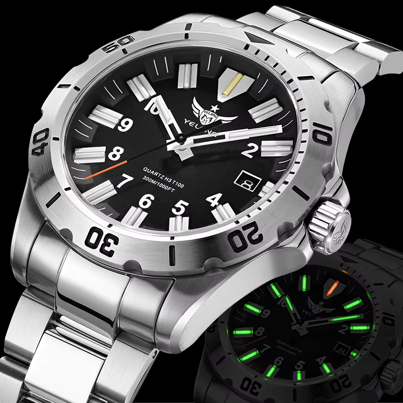 Montre à quartz étanche professionnelle pour homme